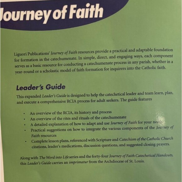 Journey Of Faith Leaders Guide Adult Faith Expanded Edition Liguori Publications - Picture 5 of 6